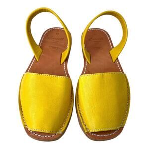 CASTELL MENORCA Avarcas Leather Slingback Sandals in Yellow EU 41 US 10 - 10.5